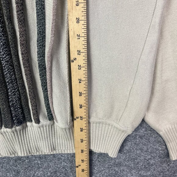 VTG St. Croix Knits Mens‎ Large Sweater Pullover Crew Neck Multi-Color Stripes - Picture 6 of 9
